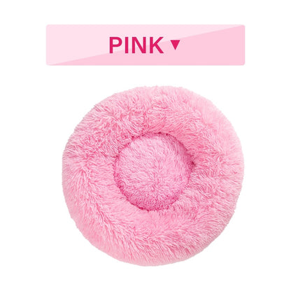 Calming Donut Dog Bed – Ultra-Soft Plush Nest for Deep Rest