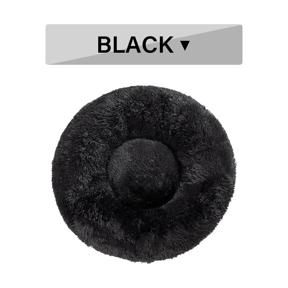 Calming Donut Dog Bed – Ultra-Soft Plush Nest for Deep Rest