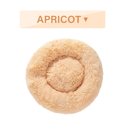 Calming Donut Dog Bed – Ultra-Soft Plush Nest for Deep Rest