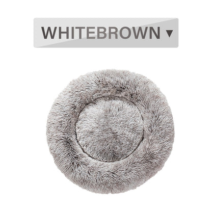Calming Donut Dog Bed – Ultra-Soft Plush Nest for Deep Rest