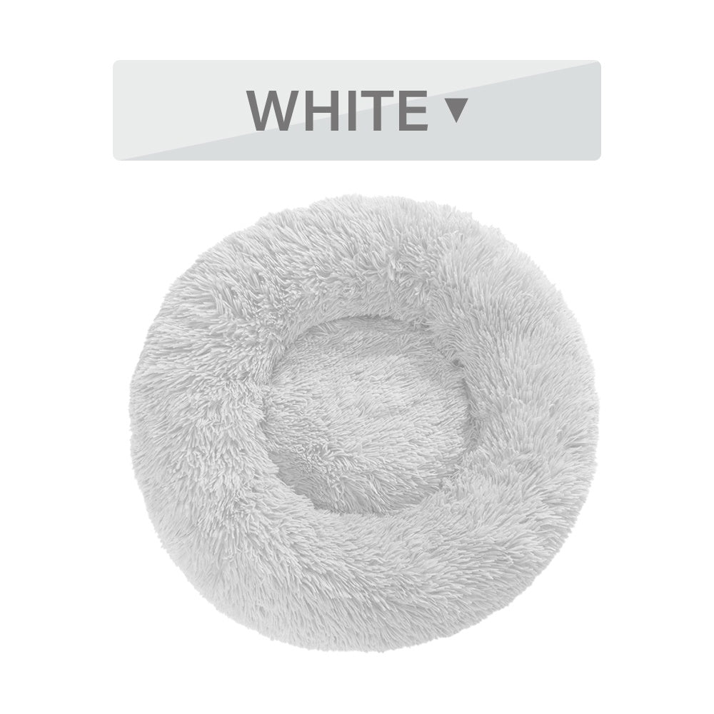 Calming Donut Dog Bed – Ultra-Soft Plush Nest for Deep Rest