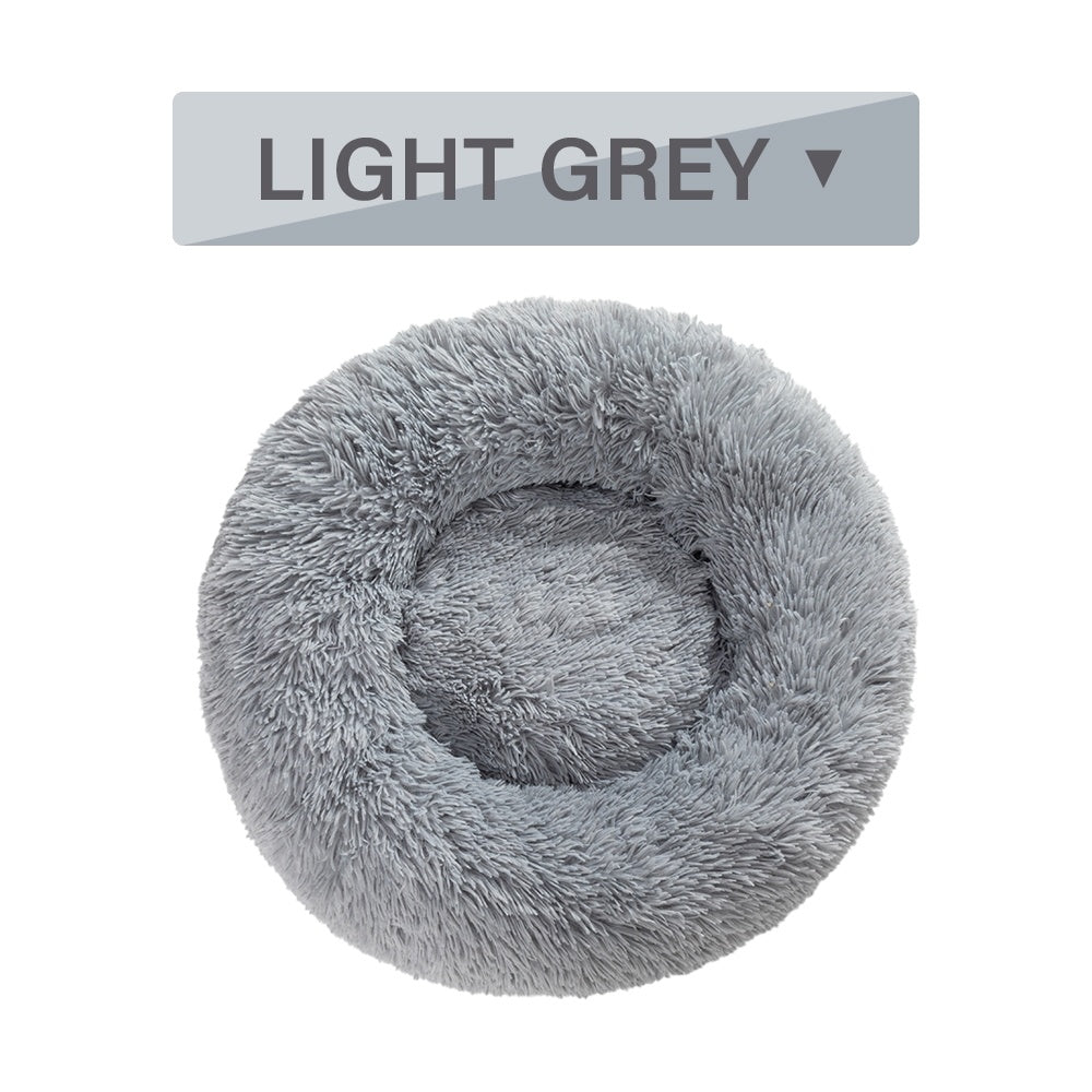 Calming Donut Dog Bed – Ultra-Soft Plush Nest for Deep Rest