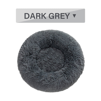 Calming Donut Dog Bed – Ultra-Soft Plush Nest for Deep Rest