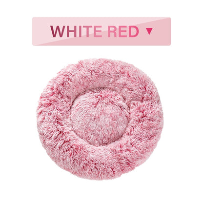 Calming Donut Dog Bed – Ultra-Soft Plush Nest for Deep Rest