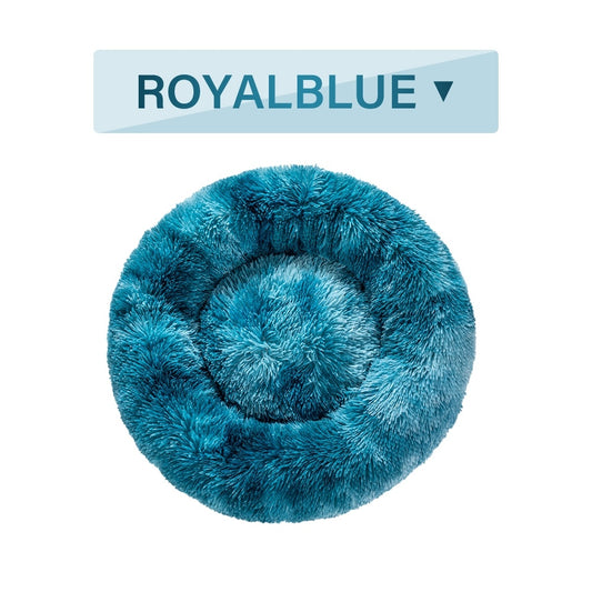 Calming Donut Dog Bed – Ultra-Soft Plush Nest for Deep Rest